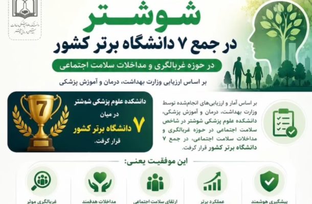رتبه هفتم علوم پزشکی شوشتر؛ اما آسیبهای اجتماعی چه تغییری کردهاند؟ رتبه هفتم علوم پزشکی شوشتر؛ اما آسیبهای اجتماعی چه تغییری کردهاند؟